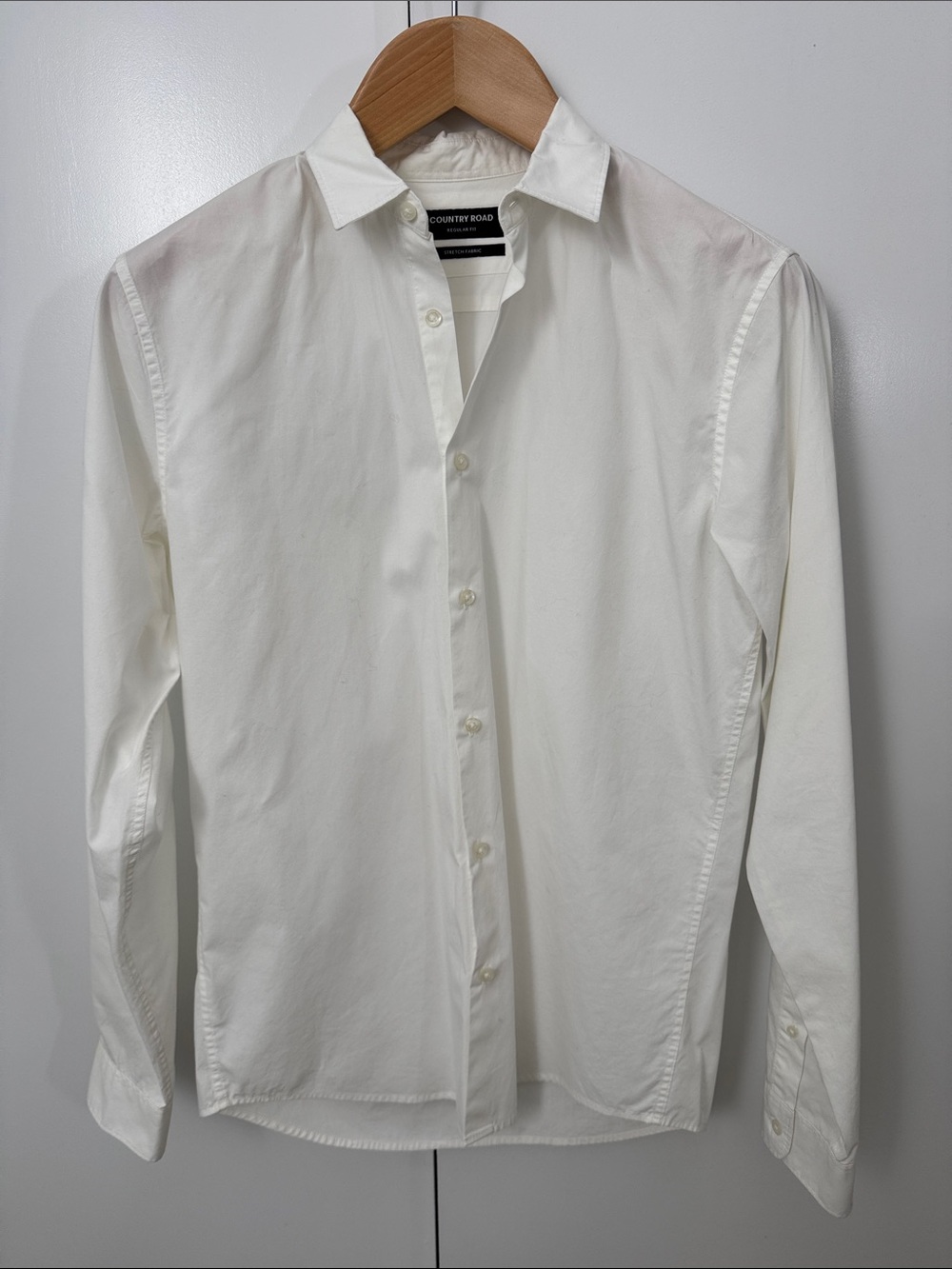 Country Road Men’s White Button-Down Shirt (S)